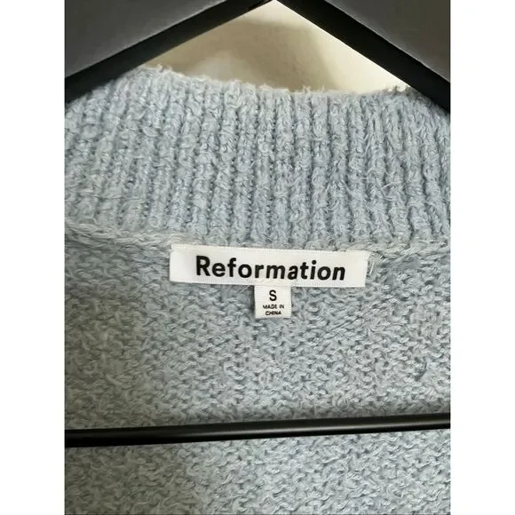 Reformation Half Sleeve Sweater | Blue in Small - Picture 3 of 7